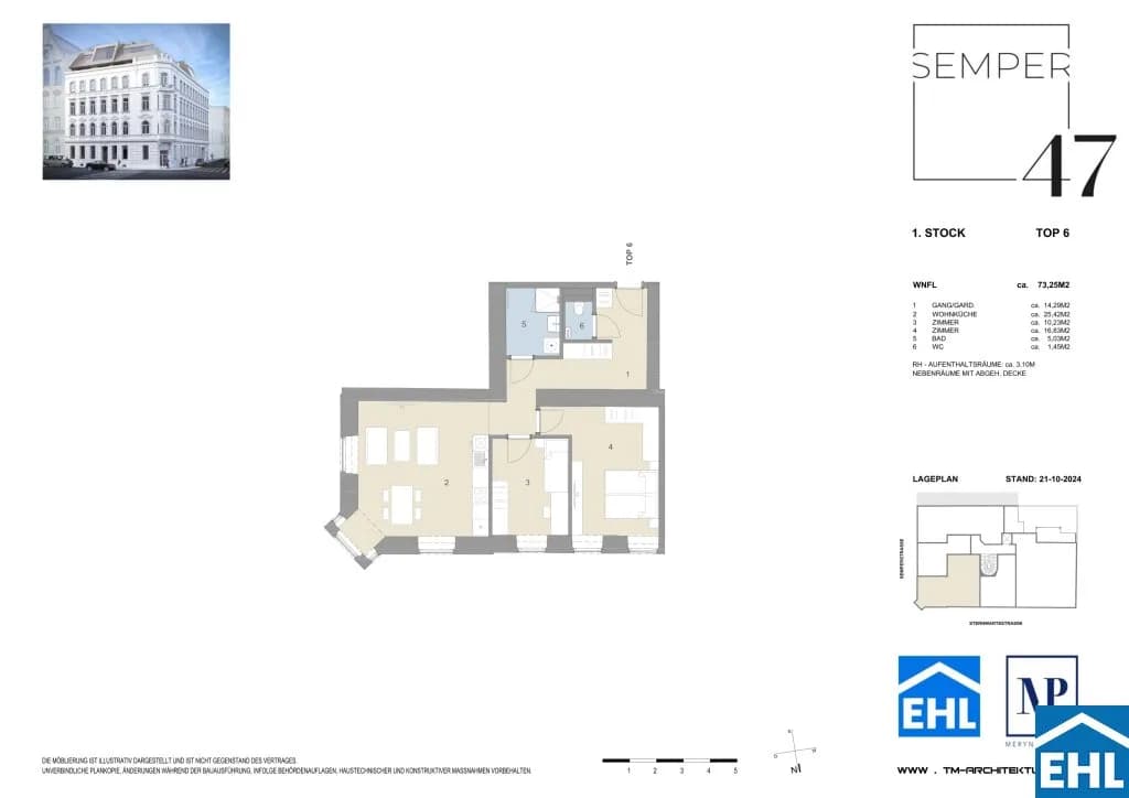 3-Zimmer-Wohnung kaufen in Wien – 73,25 m², € 619.000 – Bild 5 von 5