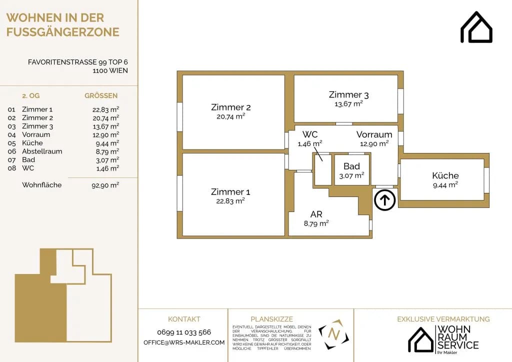 3-Zimmer-Wohnung kaufen in Wien – 92,9 m², € 399.000 – Bild 17 von 17