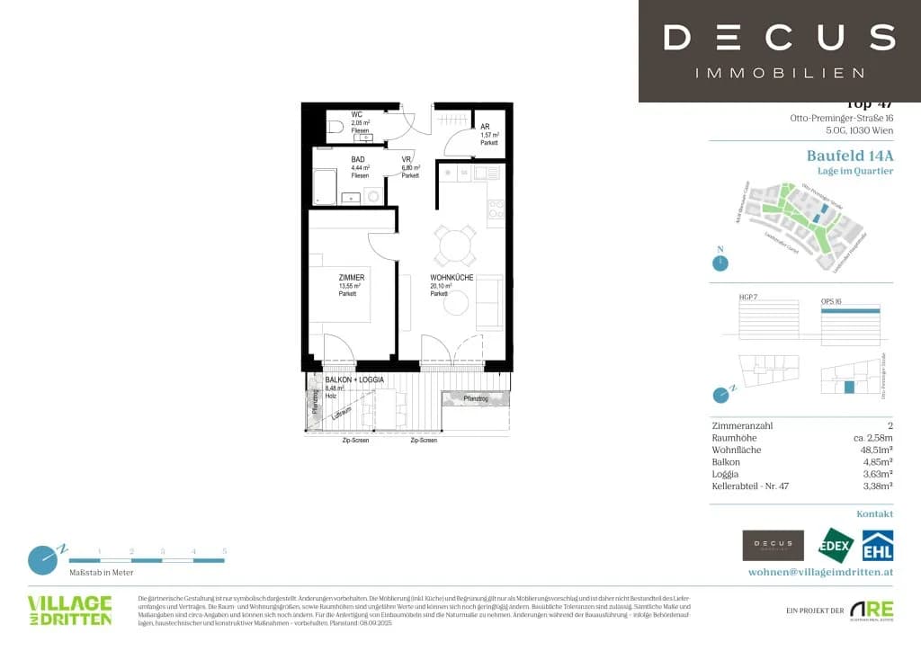 Immobilie kaufen in Wien – 48,51 m², € 378.900 – Bild 12 von 12