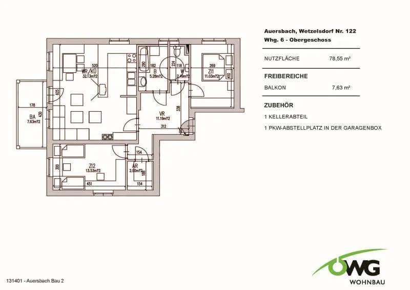 3-Zimmer-Wohnung mieten in Südoststeiermark – 78,5 m², € 919 – Bild 2 von 11