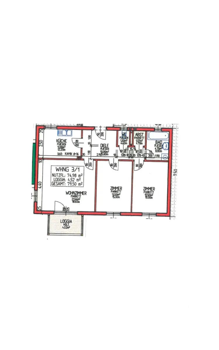 3-Zimmer-Wohnung mieten in Mattersburg – 79,02 m², € 748 – Bild 2 von 6