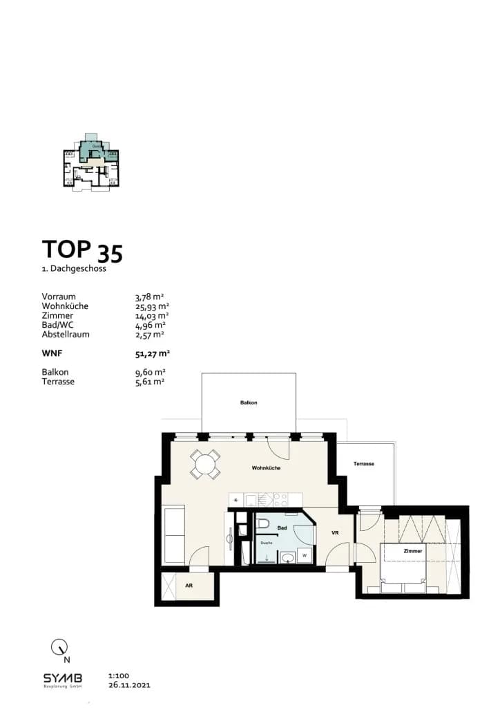 2-Zimmer-Wohnung kaufen in Wien – 51,27 m², € 404.000 – Bild 11 von 11