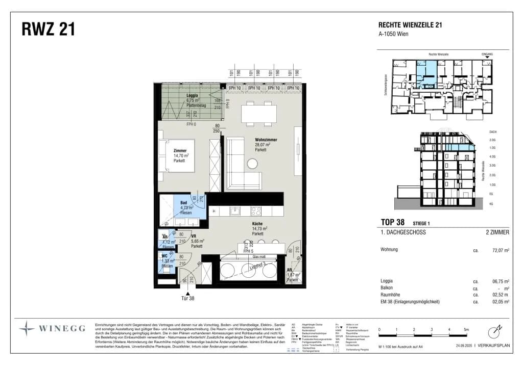 2-Zimmer-Wohnung kaufen in Wien – 72,07 m², € 1.190.000 – Bild 13 von 13