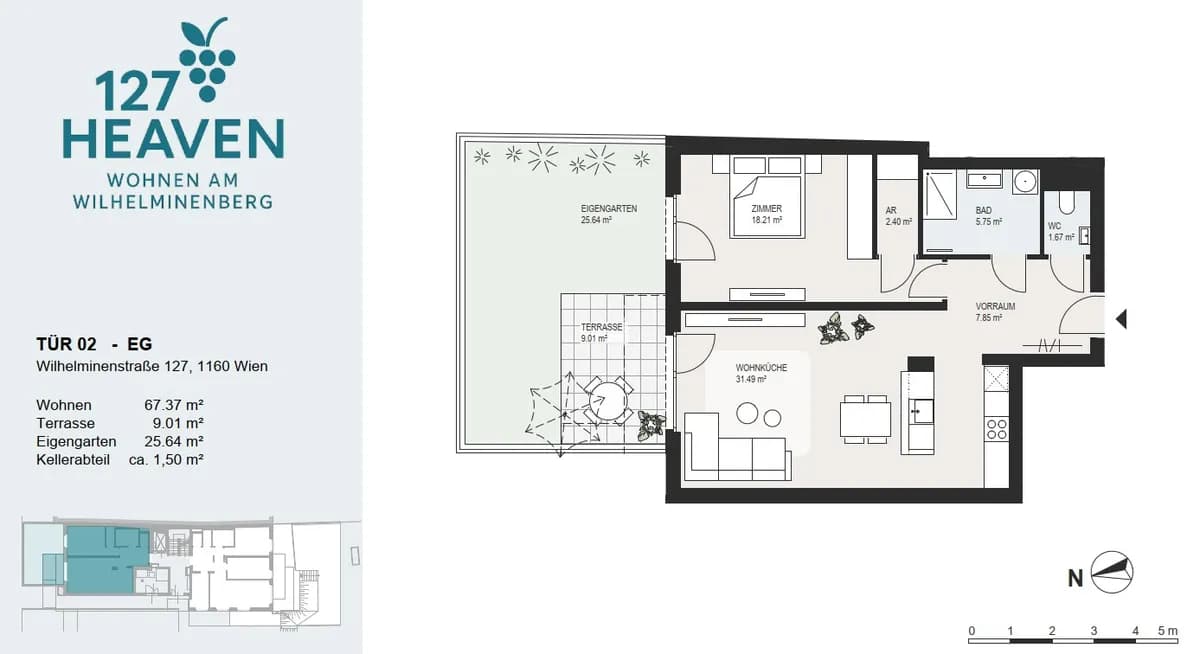 2-Zimmer-Wohnung kaufen in Wien – 67,37 m², € 515.000 – Bild 6 von 7