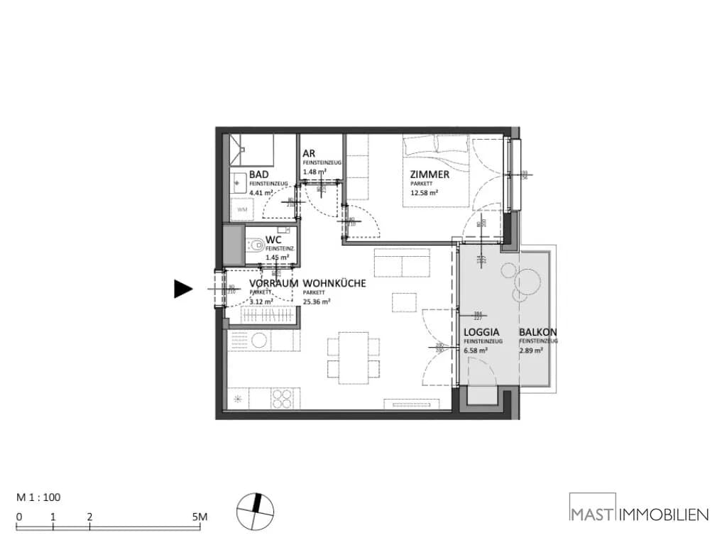 2-Zimmer-Wohnung kaufen in Wien – 55,04 m², € 360.000 – Bild 12 von 12