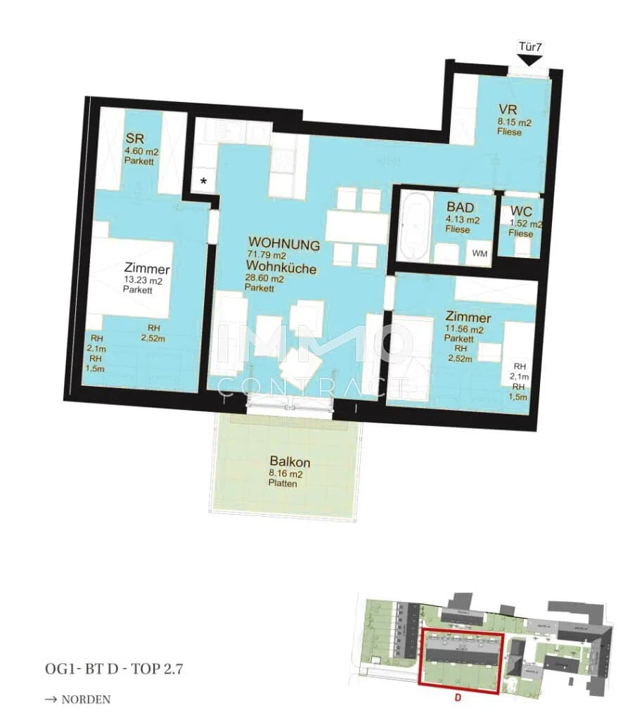3-Zimmer-Wohnung kaufen in Wien – 71,79 m², € 489.000 – Bild 9 von 9