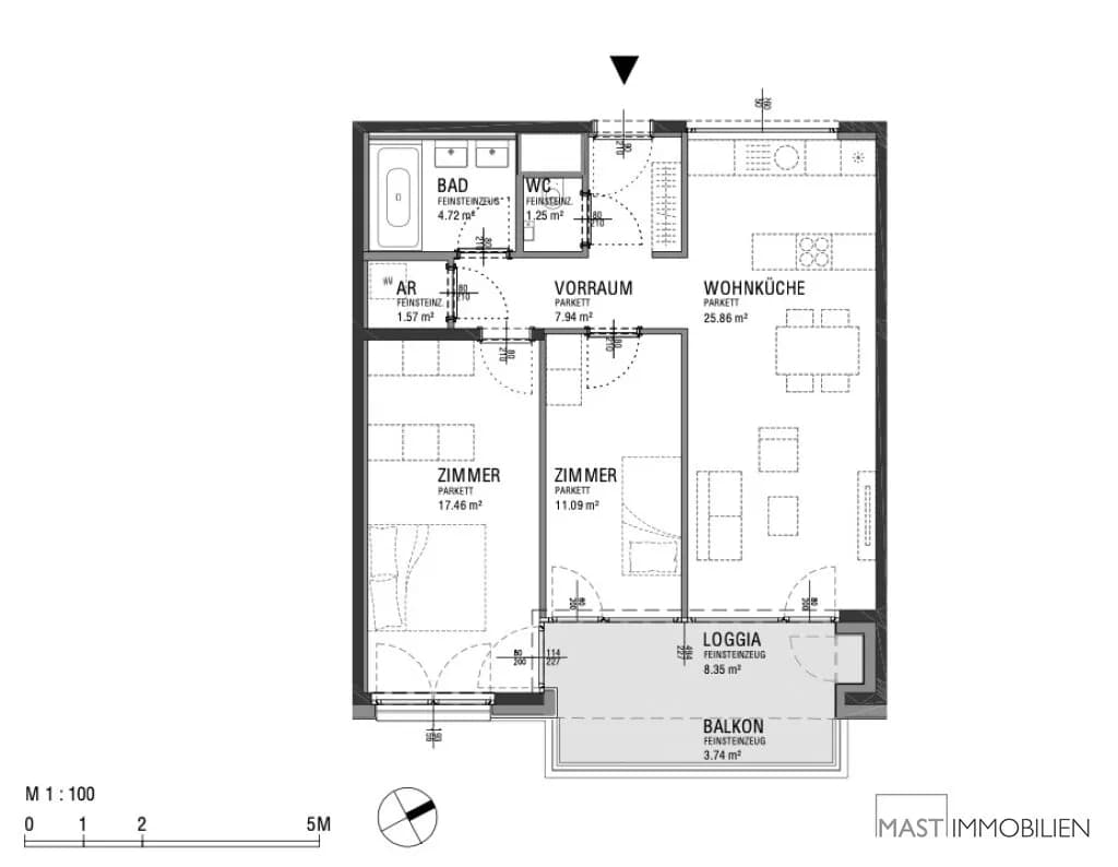 3-Zimmer-Wohnung kaufen in Wien – 78,43 m², € 474.000 – Bild 11 von 11