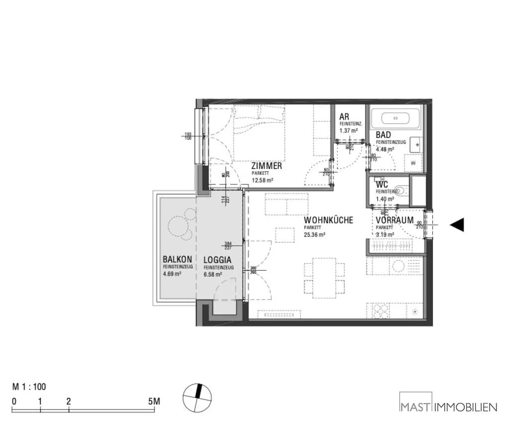 2-Zimmer-Wohnung kaufen in Wien – 55,06 m², € 346.000 – Bild 11 von 11