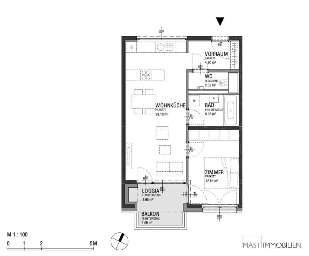 2-Zimmer-Wohnung kaufen in Wien – 57,2 m², € 379.000 – Bild 9 von 9