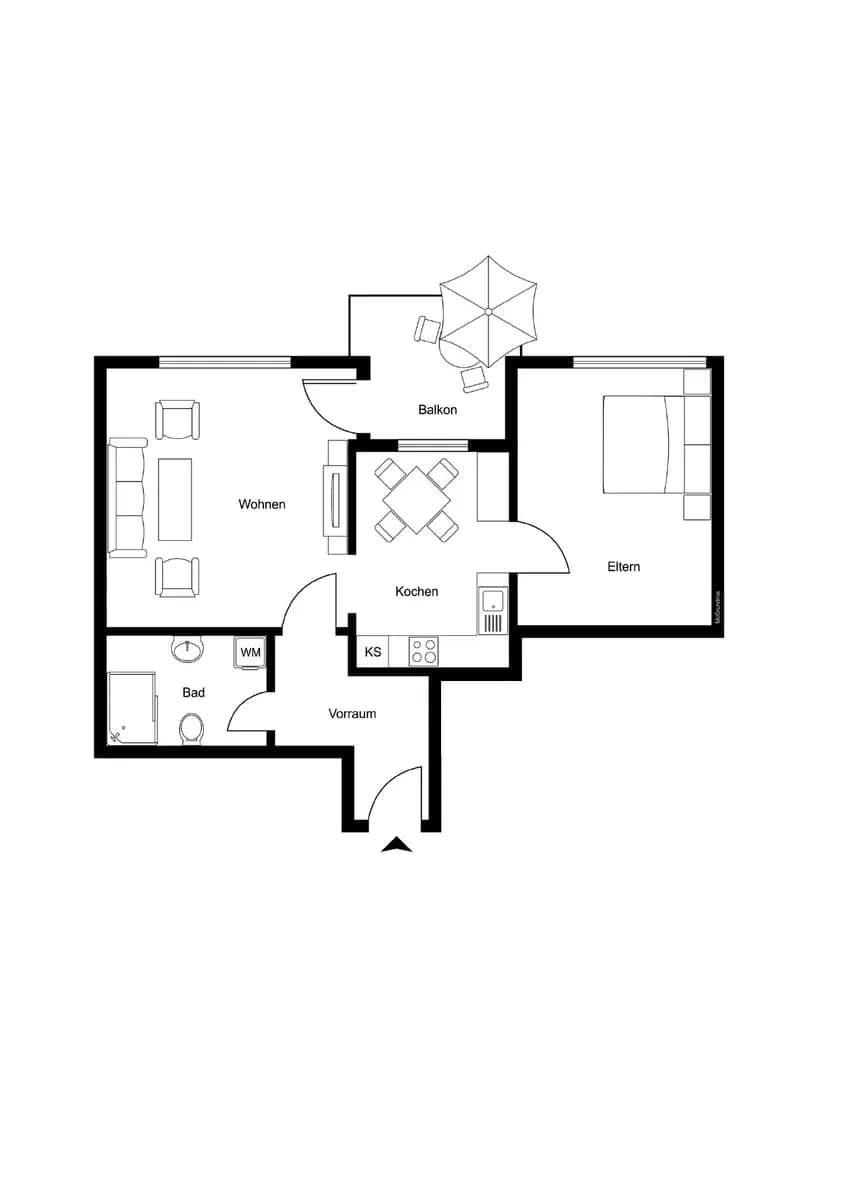 2-Zimmer-Wohnung kaufen in Dornbirn – 45,59 m², € 225.000 – Bild 2 von 27