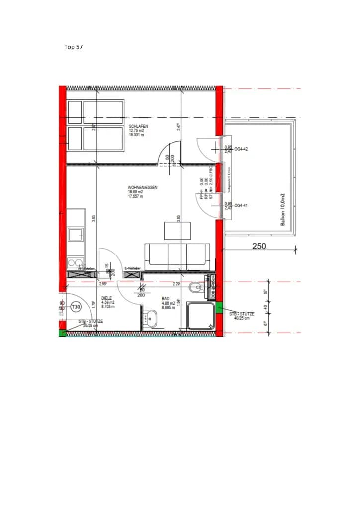 2-Zimmer-Wohnung mieten in Graz – 40,89 m², € 646 – Bild 7 von 7
