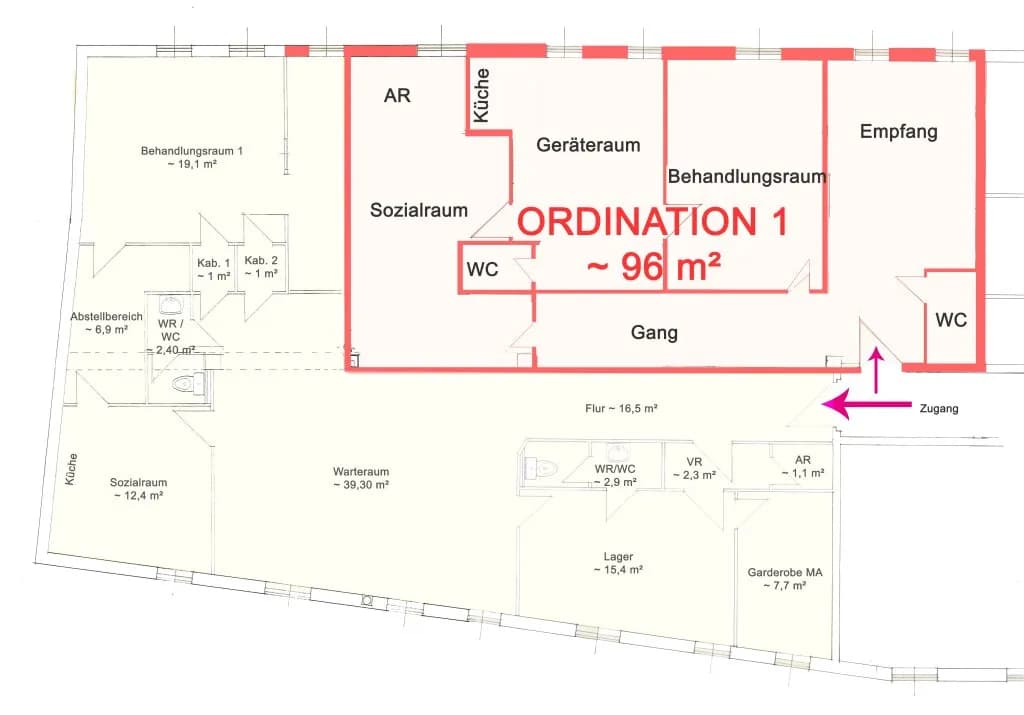 Gewerbeimmobilie mieten in Wien – 96 m², € 2.100 – Bild 14 von 14