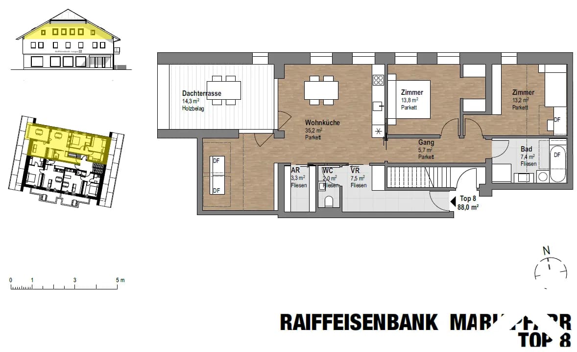 3-Zimmer-Wohnung mieten in Tamsweg – 88 m², € 1.150 – Bild 2 von 7