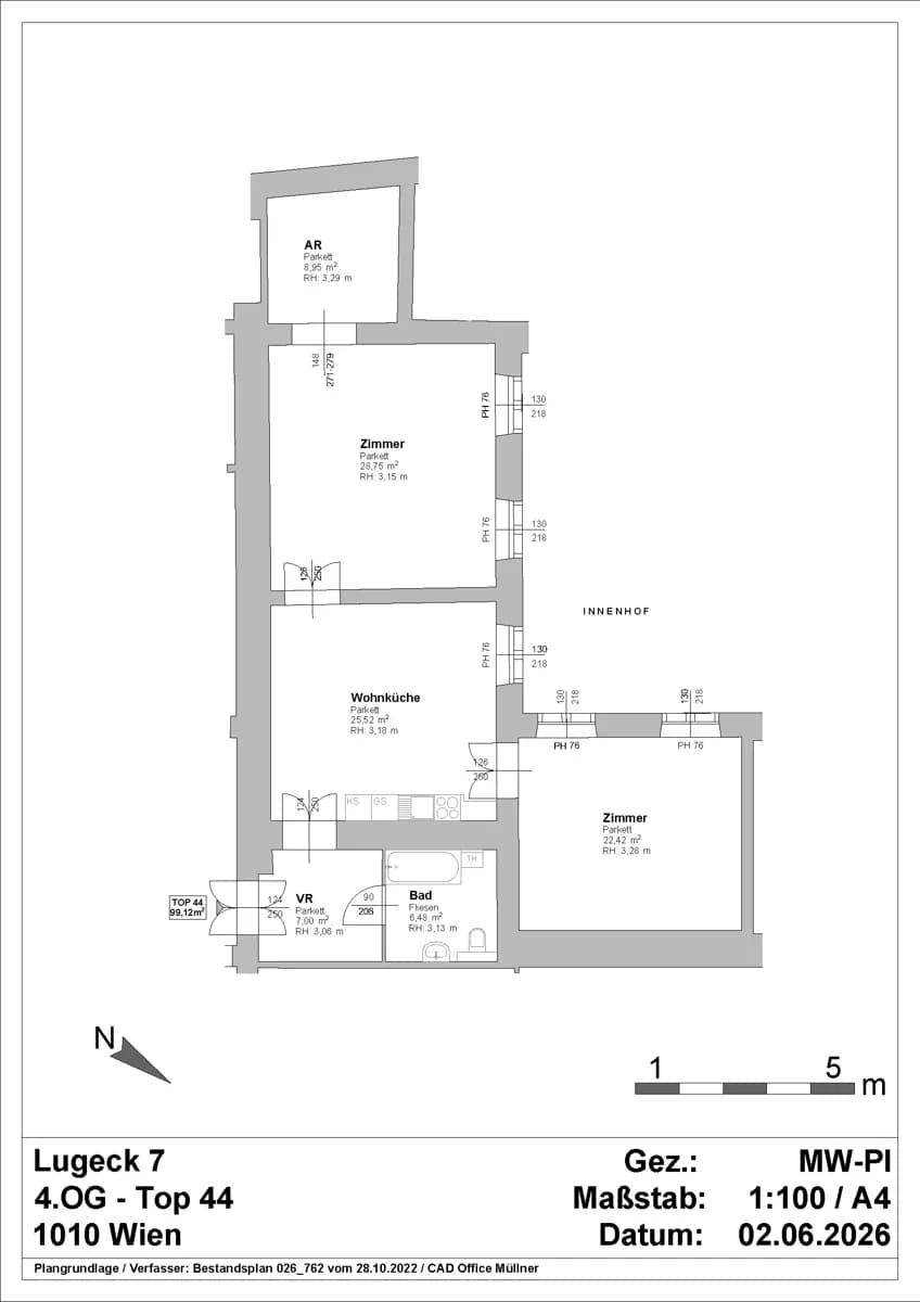3-Zimmer-Wohnung mieten in Wien – 99,12 m², € 2.190 – Bild 17 von 20