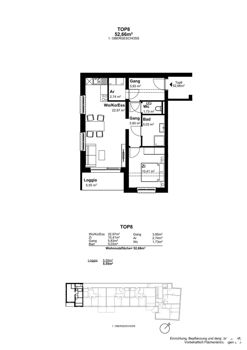 2-Zimmer-Wohnung kaufen in Mistelbach – 53,3 m², € 261.100 – Bild 8 von 8
