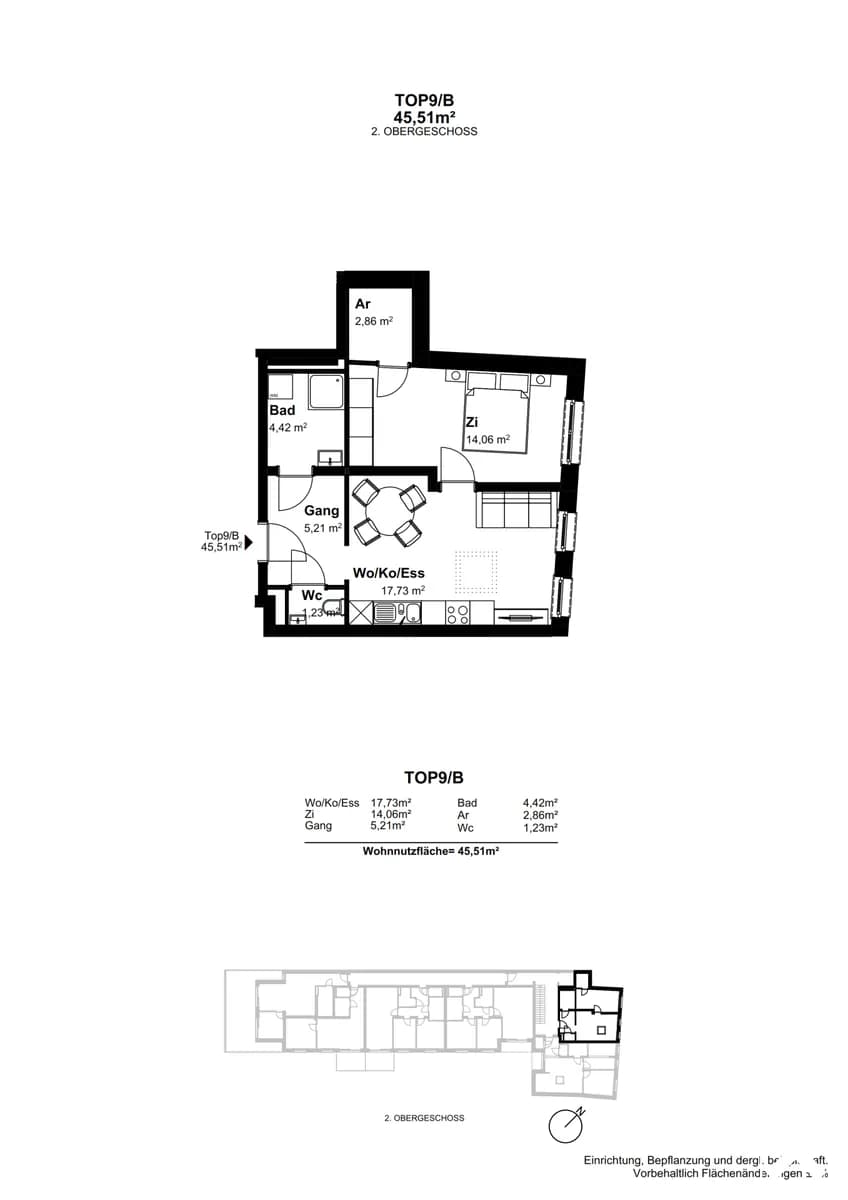 2-Zimmer-Wohnung kaufen in Mistelbach – 45,51 m², € 197.100 – Bild 8 von 8
