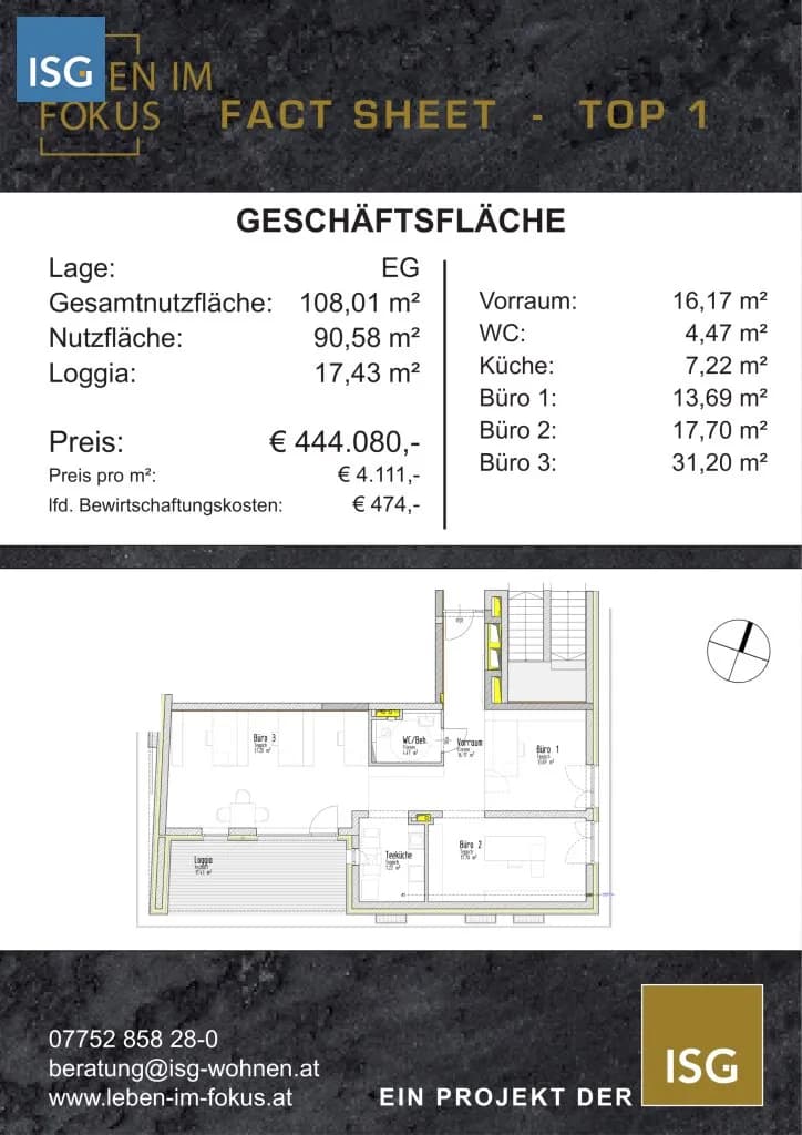 1-Zimmer-Gewerbeimmobilie kaufen in Ried im Innkreis – 64 m², € 341.470 – Bild 10 von 11