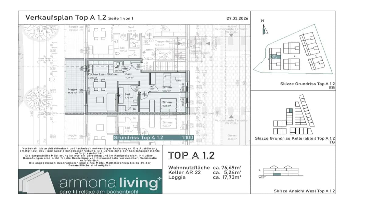 3-Zimmer-Wohnung kaufen in Kufstein – 76,49 m², € 471.662 – Bild 3 von 10