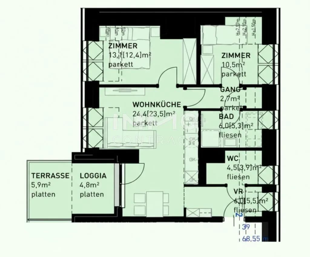 3-Zimmer-Wohnung kaufen in Wien – 68,5 m², € 527.500 – Bild 12 von 12