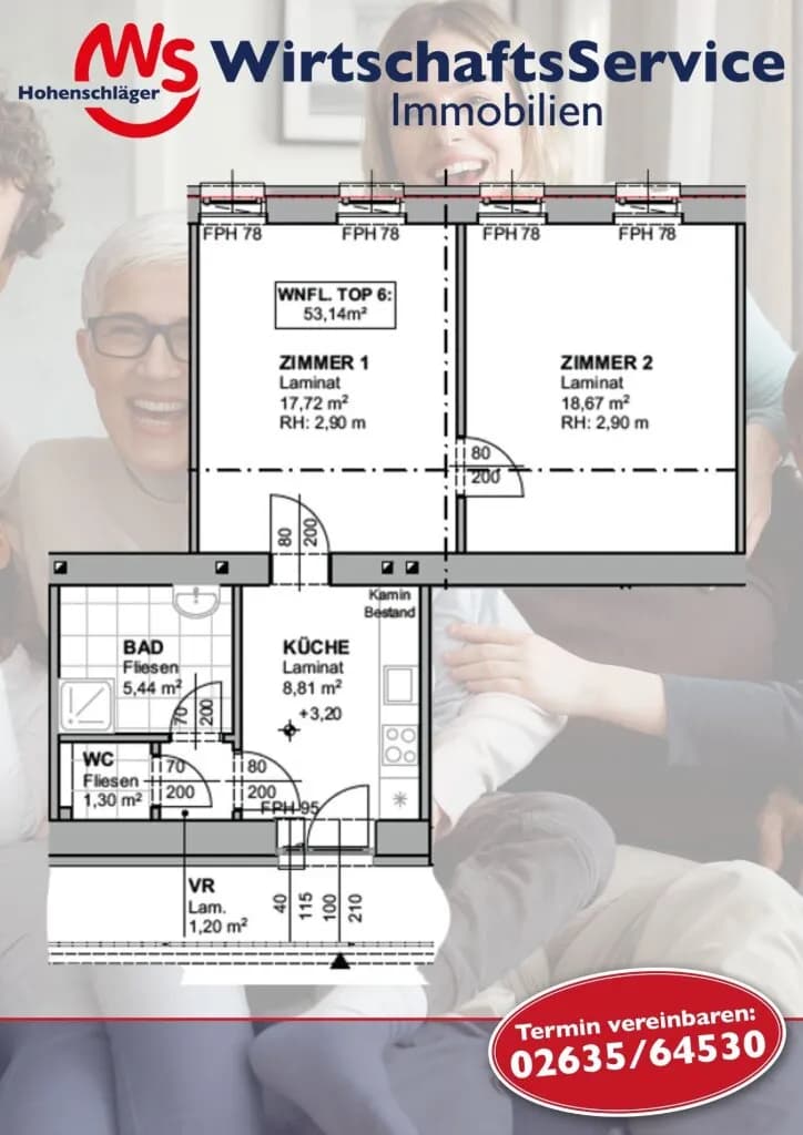 Wohnung kaufen in Neunkirchen – 53,14 m², € 89.500 – Bild 13 von 15