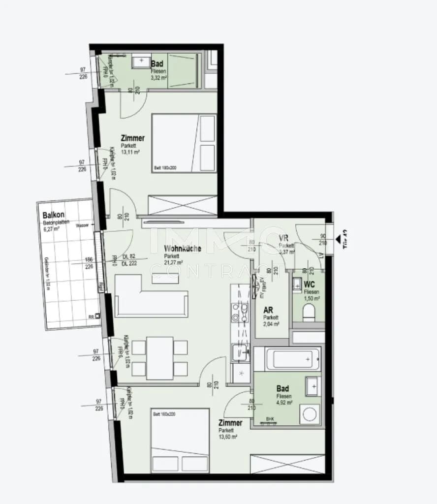 3-Zimmer-Wohnung kaufen in Wien – 63,13 m², € 496.100 – Bild 9 von 9