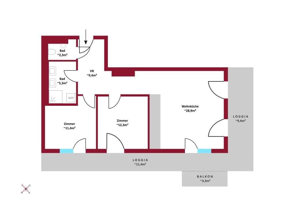 3-Zimmer-Wohnung kaufen in Wien – 90 m², € 799.000 – Bild 13 von 14
