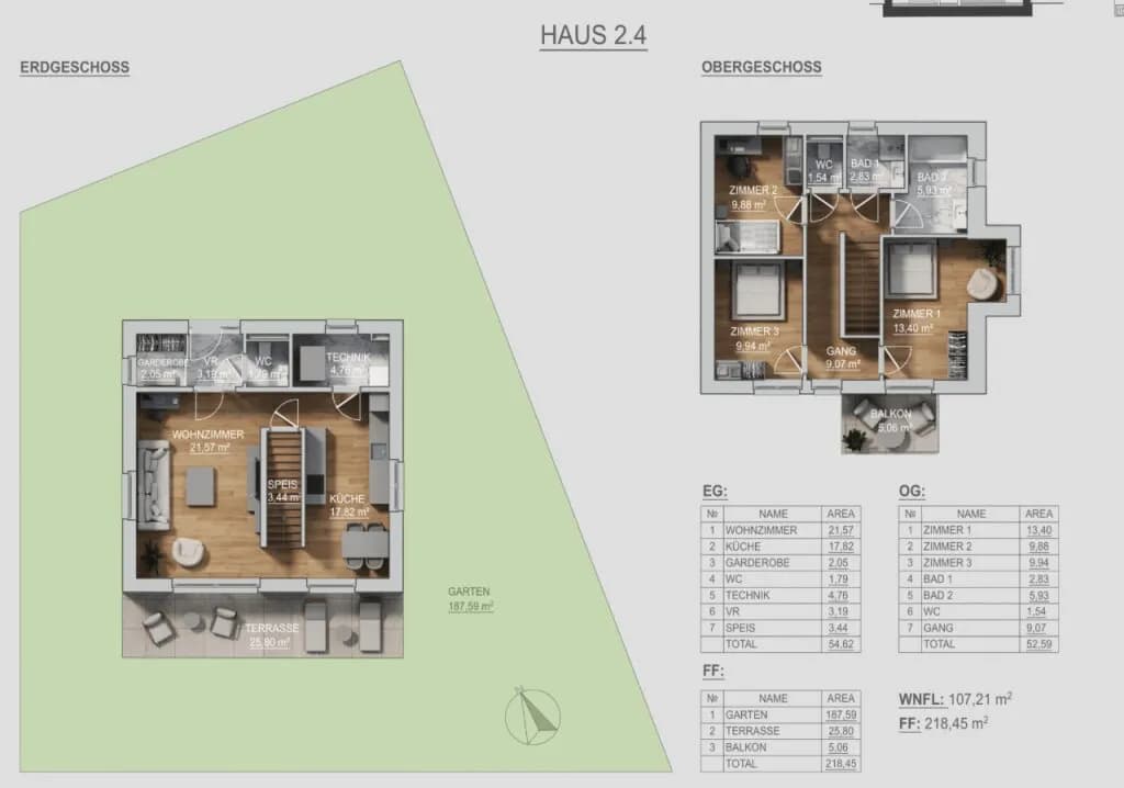 4-Zimmer-Haus mieten in Mödling – 106,54 m², € 2.200 – Bild 13 von 13