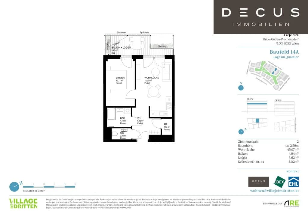 Immobilie kaufen in Wien – 45,97 m², € 370.800 – Bild 12 von 12