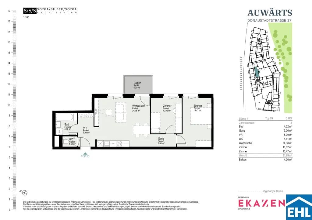3-Zimmer-Wohnung mieten in Wien – 61,69 m², € 1.670 – Bild 20 von 20