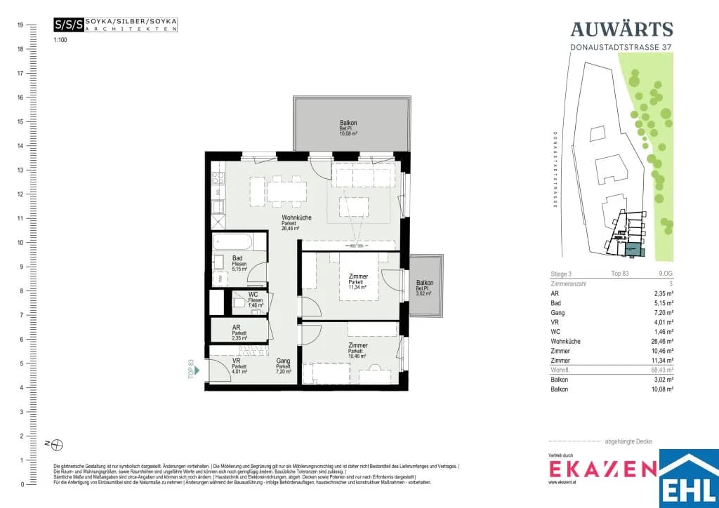 3-Zimmer-Wohnung mieten in Wien – 68,43 m², € 2.224 – Bild 20 von 20