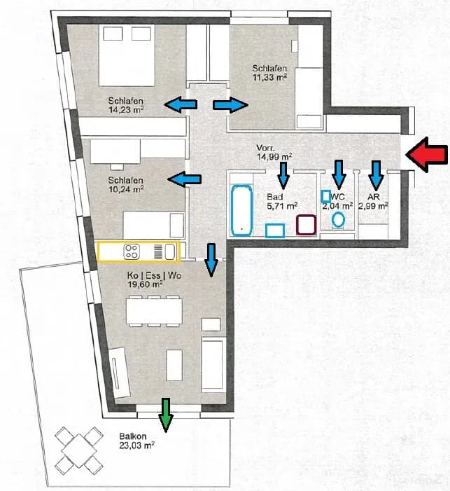 4-Zimmer-Wohnung kaufen in Graz – 81,13 m², € 373.000 – Bild 20 von 25