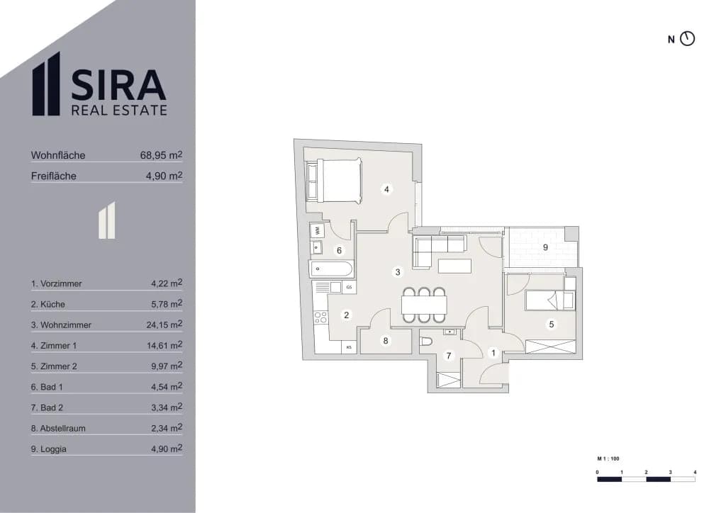3-Zimmer-Wohnung kaufen in Wien – 70,95 m², € 719.000 – Bild 12 von 12