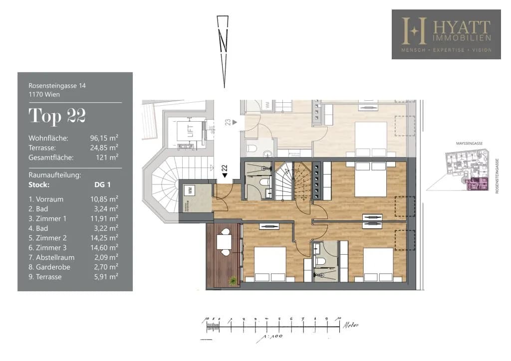 4-Zimmer-Wohnung kaufen in Wien – 96,15 m², € 749.000 – Bild 17 von 18