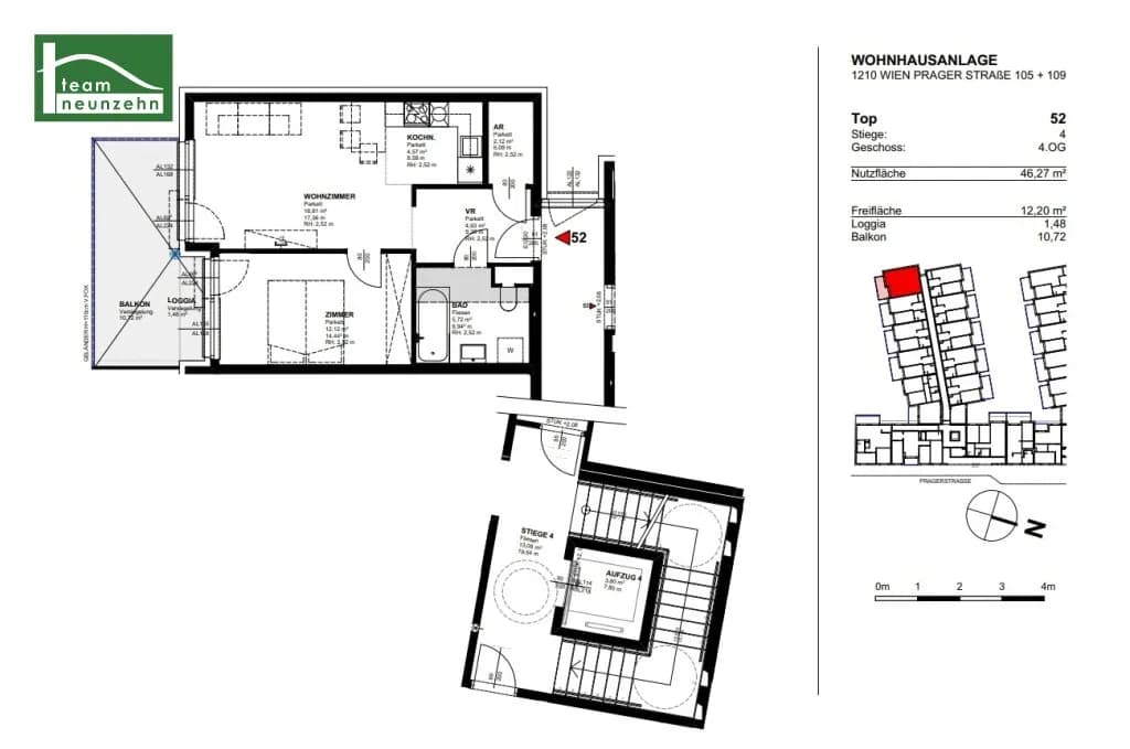 3-Zimmer-Wohnung mieten in Wien – 69,49 m², € 1.442 – Bild 18 von 18