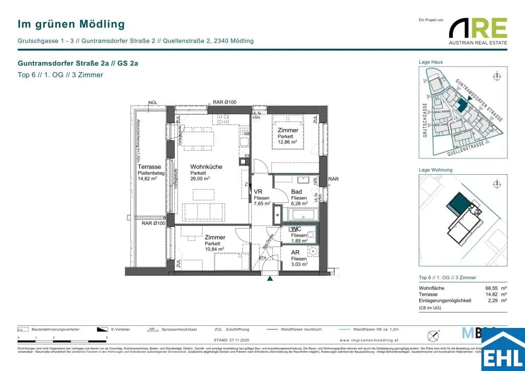 3-Zimmer-Wohnung kaufen in Mödling – 68,55 m², € 467.500 – Bild 9 von 9