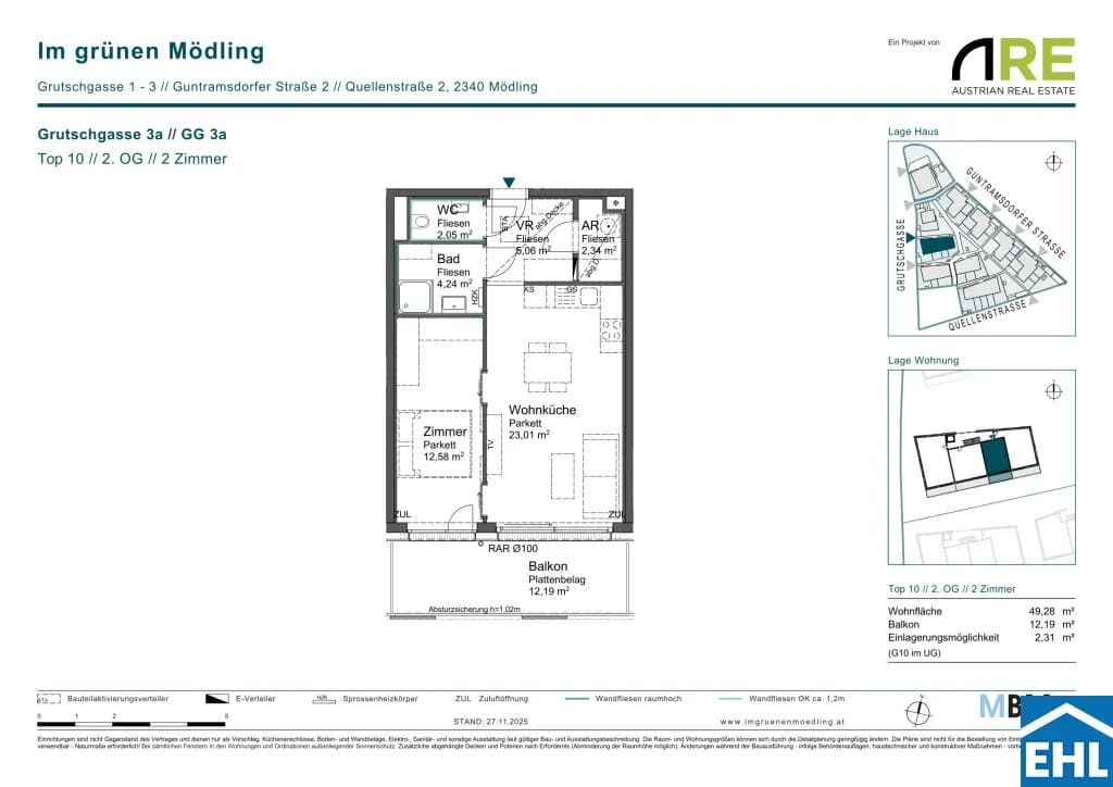 2-Zimmer-Wohnung kaufen in Mödling – 49,28 m², € 338.500 – Bild 9 von 9
