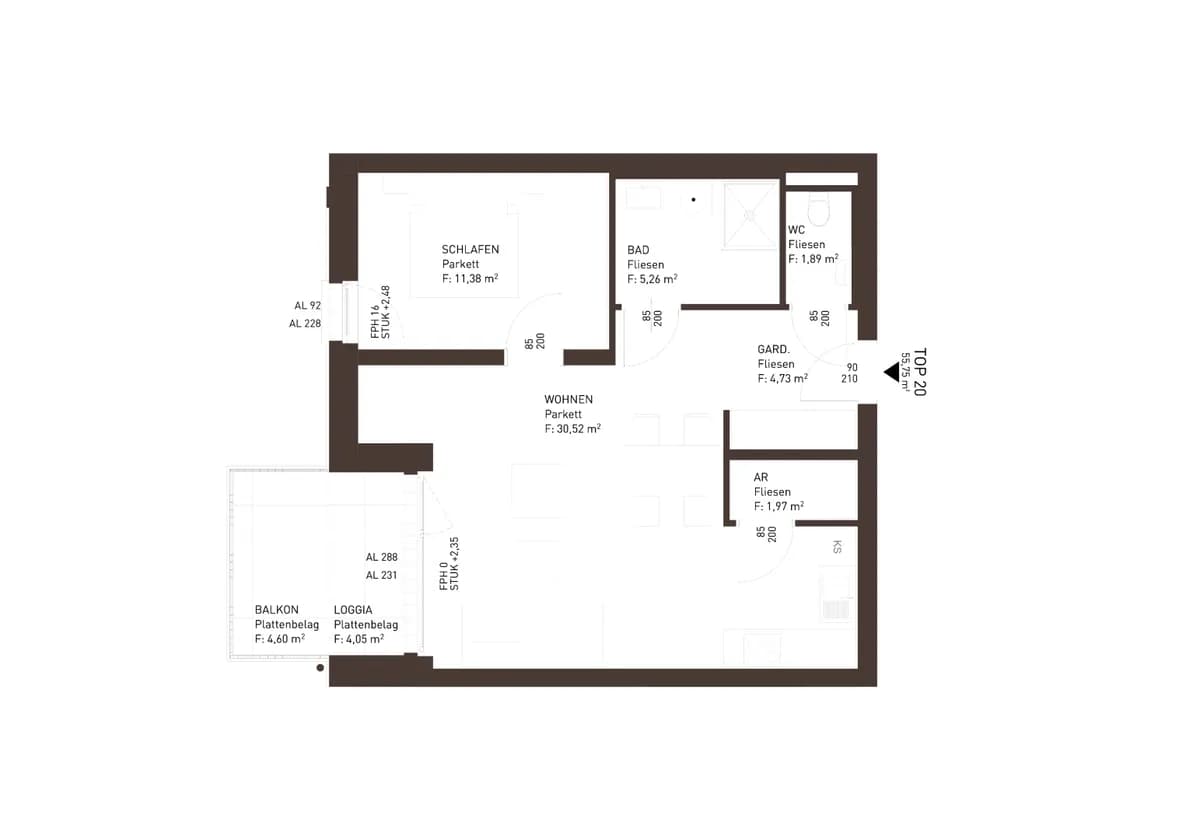 2-Zimmer-Wohnung kaufen in Gmunden – 55,75 m², € 395.000 – Bild 5 von 14