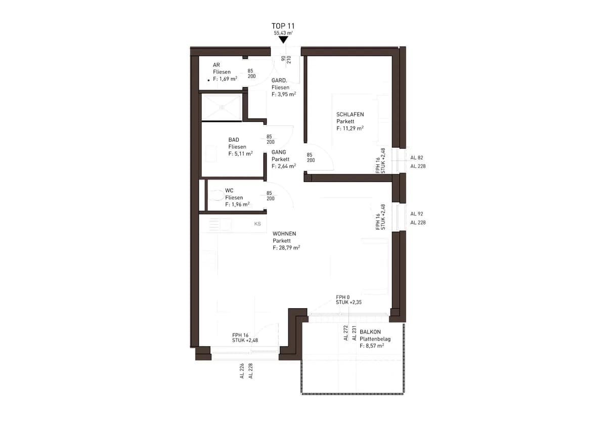 2-Zimmer-Wohnung kaufen in Gmunden – 55,43 m², € 419.704 – Bild 4 von 24