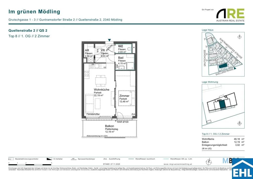 2-Zimmer-Wohnung kaufen in Mödling – 48,18 m², € 325.000 – Bild 9 von 9