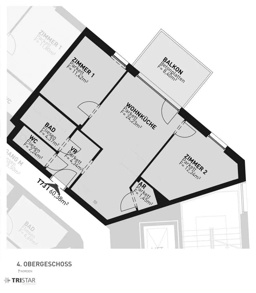 3-Zimmer-Wohnung kaufen in Wien – 60,38 m², € 489.500