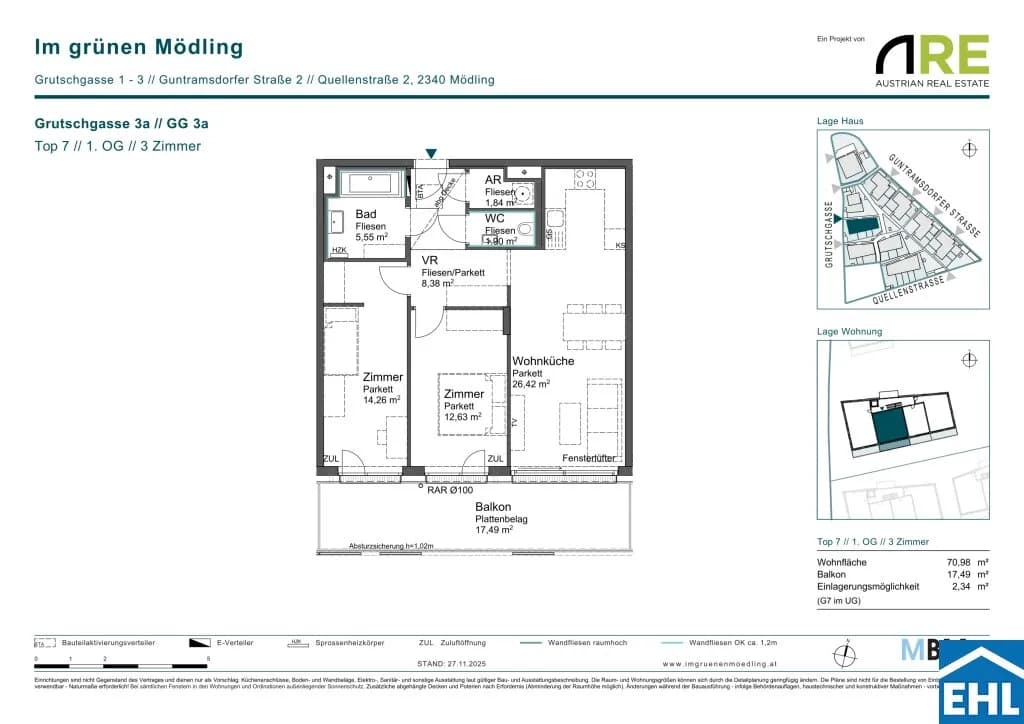 3-Zimmer-Wohnung kaufen in Mödling – 70,98 m², € 473.500 – Bild 9 von 9