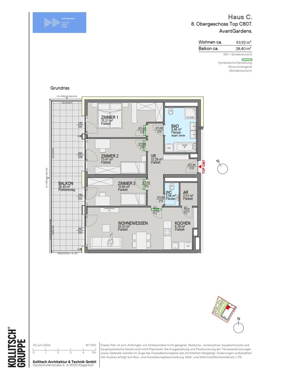 4-Zimmer-Wohnung kaufen in Klagenfurt – 93,92 m², € 899.000 – Bild 13 von 13
