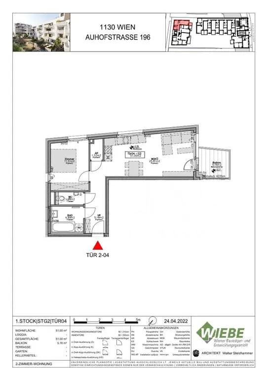 2-Zimmer-Wohnung kaufen in Wien – 51 m², € 460.900 – Bild 6 von 11