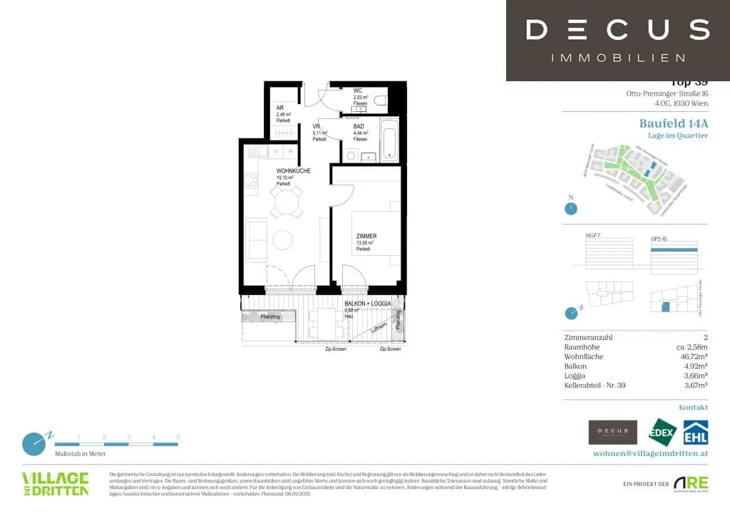Immobilie kaufen in Wien – 46,72 m², € 354.600 – Bild 11 von 11