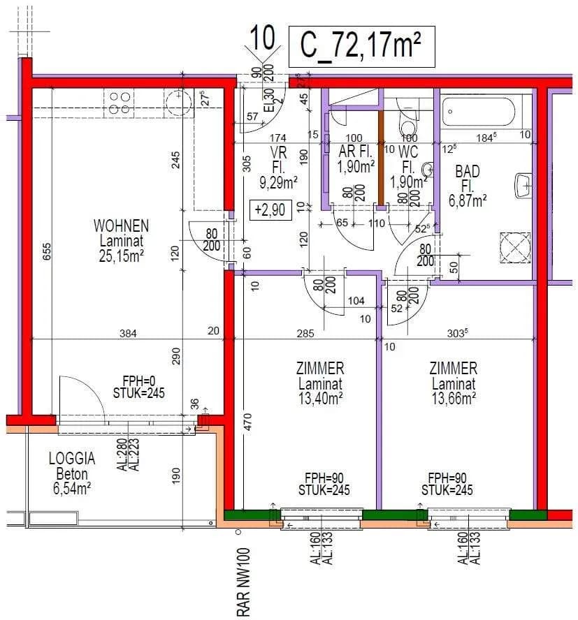 3-Zimmer-Wohnung mieten in Neunkirchen – 79 m², € 843 – Bild 13 von 13