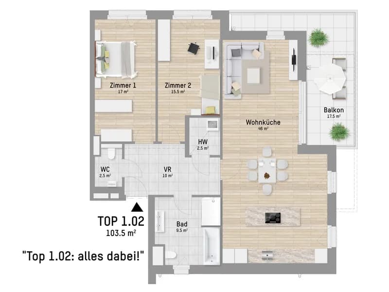3-Zimmer-Wohnung kaufen in Wien – 103,16 m², € 1.499.900 – Bild 4 von 7