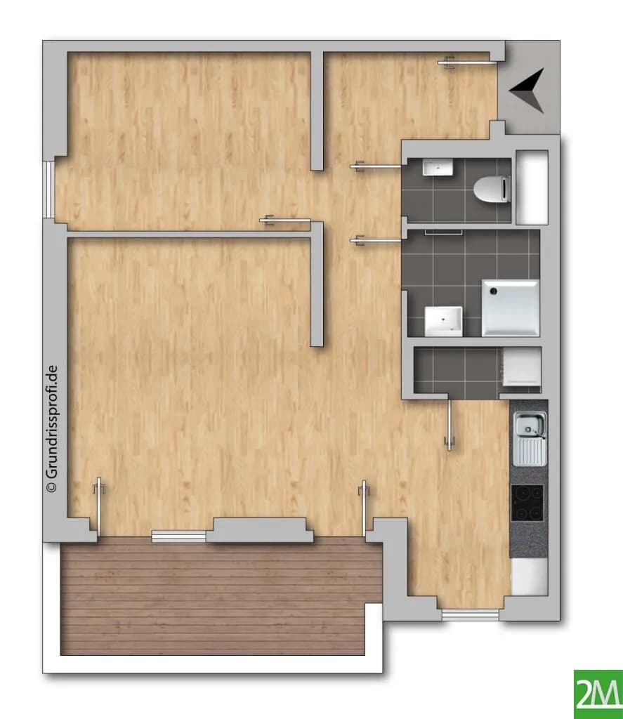 2-Zimmer-Wohnung kaufen in Wien – 52,36 m², € 341.040 – Bild 12 von 13