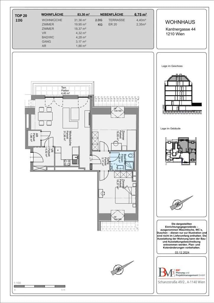 3-Zimmer-Wohnung kaufen in Wien – 83,3 m², € 415.000 – Bild 25 von 25