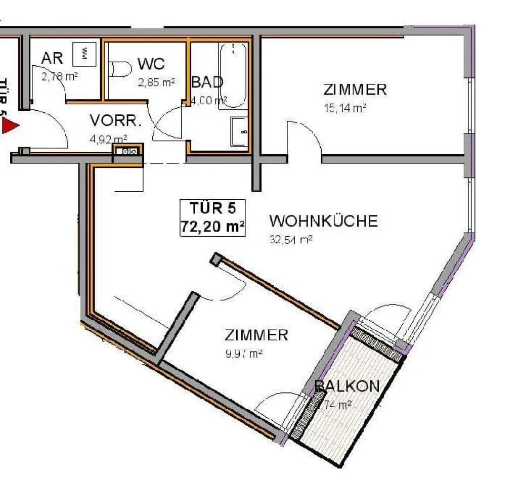 3-Zimmer-Wohnung kaufen in Wien – 71,87 m², € 369.000 – Bild 4 von 4
