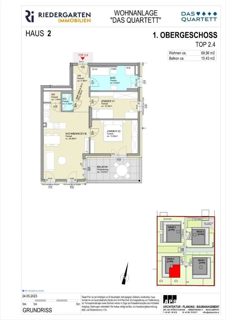 3-Zimmer-Wohnung kaufen in Villach Land – 69,56 m², € 439.000 – Bild 5 von 5